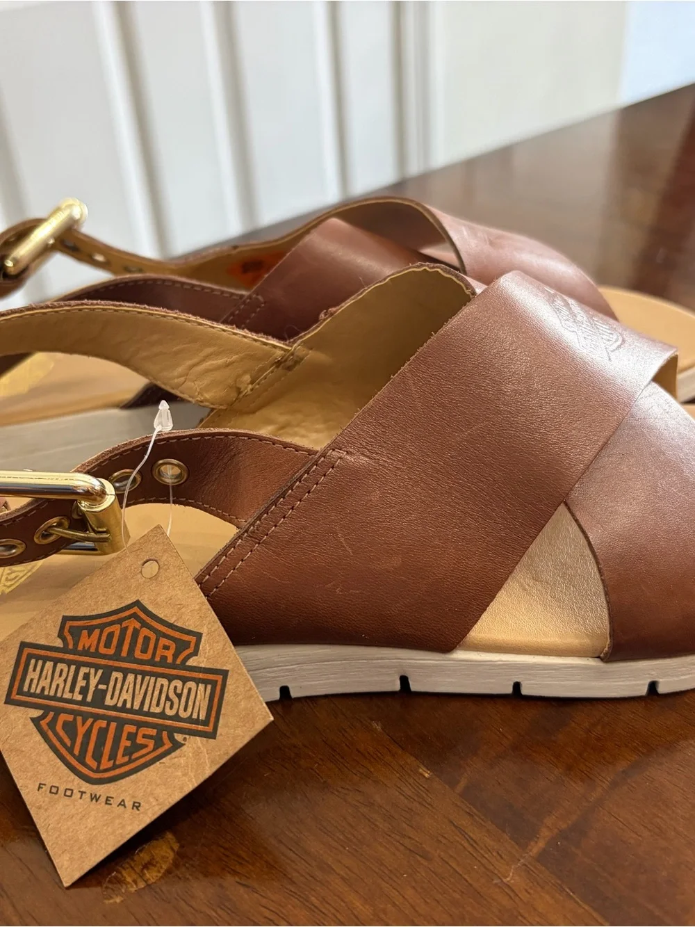 Harley-Davidson brown leather